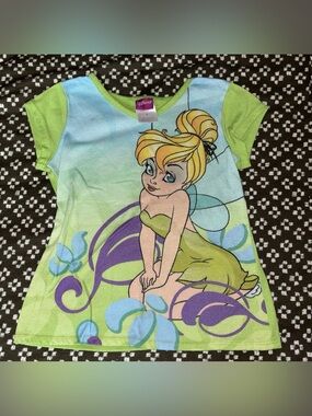 Y2k Fairy Core Tinkerbell Cartoon Baby Shirt | Vintage 2000s Kid Core Disney Top